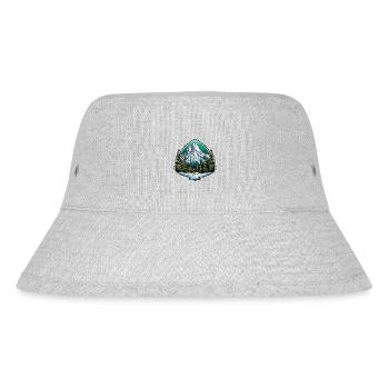 Berge Symbol Landschaft Wappen - Stanley/Stella recycelter Bucket Hat - Grau meliert - Vorne