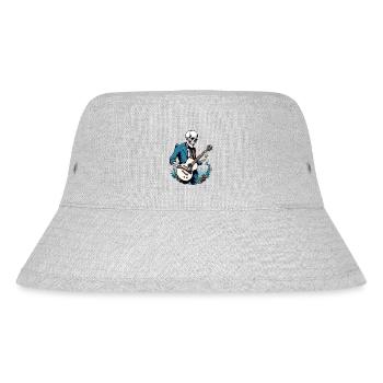 Skelett mit Gitarre - Stanley/Stella recycelter Bucket Hat - Grau meliert - Vorne