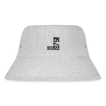 Birthday Gift March 1975. March 1975. March - Stanley/Stella Recycled Bucket Hat - heather grey - Front