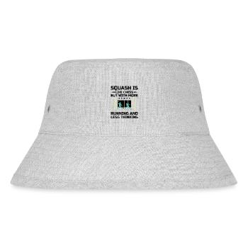 Squash Player Squash Tennis Player Raquetball Spor - Stanley/Stella Recycled Bucket Hat - heather grey - Front