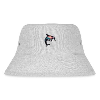 Dolphin Space Galaxy Universum - Stanley/Stella recycelter Bucket Hat - Grau meliert - Vorne
