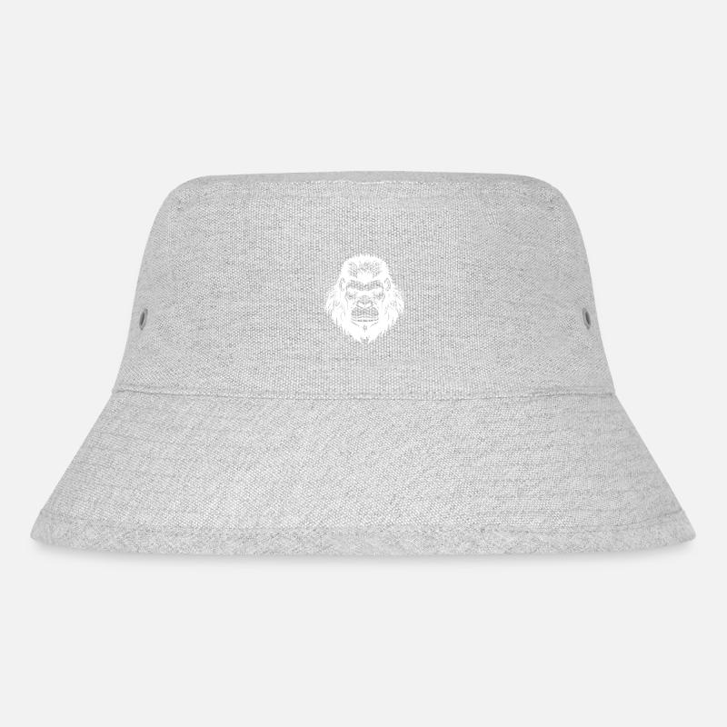 Gorilla Symbol - Stanley/Stella Recycled Bucket Hat - heather grey