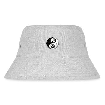 Ying Yang Kittens, black and white - Stanley/Stella Recycled Bucket Hat - heather grey - Front