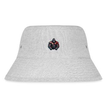 Gorilla Beast Bodybuilding Muskeln Gym - Stanley/Stella recycelter Bucket Hat - Grau meliert - Vorne