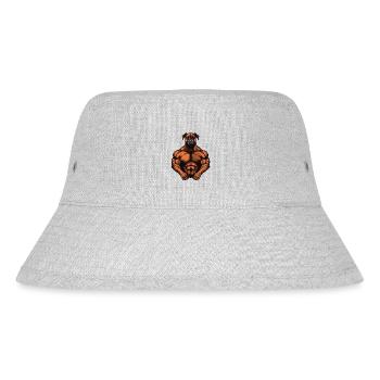 Hund Muskeln Fitness Martial Arts MMA - Stanley/Stella recycelter Bucket Hat - Grau meliert - Vorne