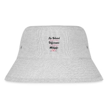 Nurse Midwife Birth Worker She - Stanley/Stella recycelter Bucket Hat - Grau meliert - Vorne