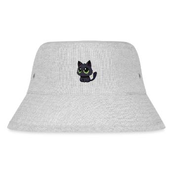 Black cat watching you, zooning out - Stanley/Stella Recycled Bucket Hat - heather grey - Front