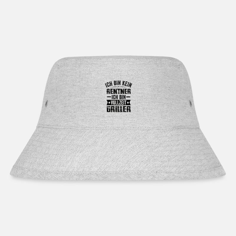 Ich Bin Kein Rentner Ich Bin Vollzeit Griller - Stanley/Stella recycelter Bucket Hat - Grau meliert