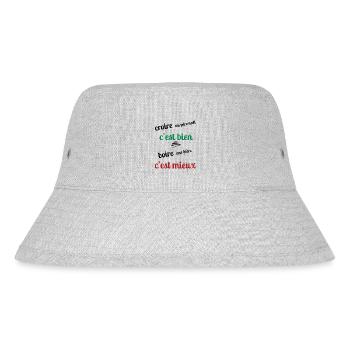 cadeau homme, femme, humour, t-shirt humoristique - Bob recyclé Stanley/Stella - gris chiné - Devant