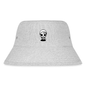 Unheimliches Totenkopf Mädchen - Stanley/Stella recycelter Bucket Hat - Grau meliert - Vorne