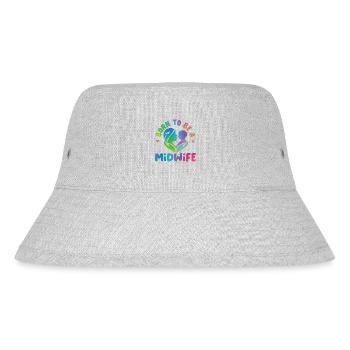 Nurse Midwife Birth Worker Born To - Stanley/Stella Recycled Bucket Hat - heather grey - Front