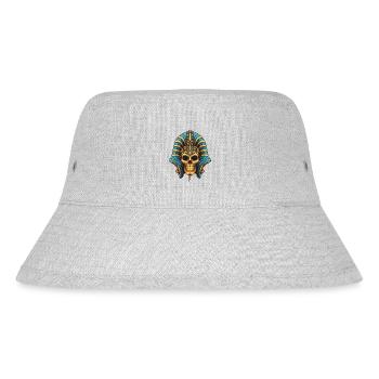 Pharao Totenkopf - Stanley/Stella recycelter Bucket Hat - Grau meliert - Vorne