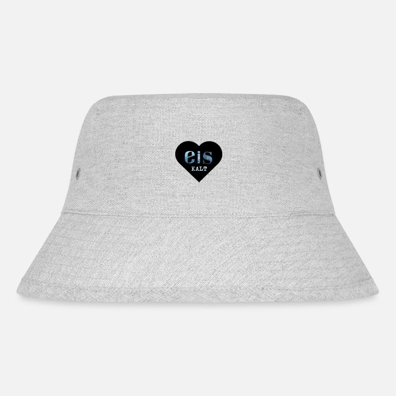 Herz eis kalt - Stanley/Stella recycelter Bucket Hat - Grau meliert