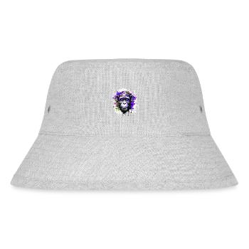 Monkey Head Portrait Colorful - Stanley/Stella Recycled Bucket Hat - heather grey - Front