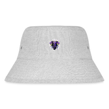 Elefant Kopf Porträt Bunt - Stanley/Stella recycelter Bucket Hat - Grau meliert - Vorne