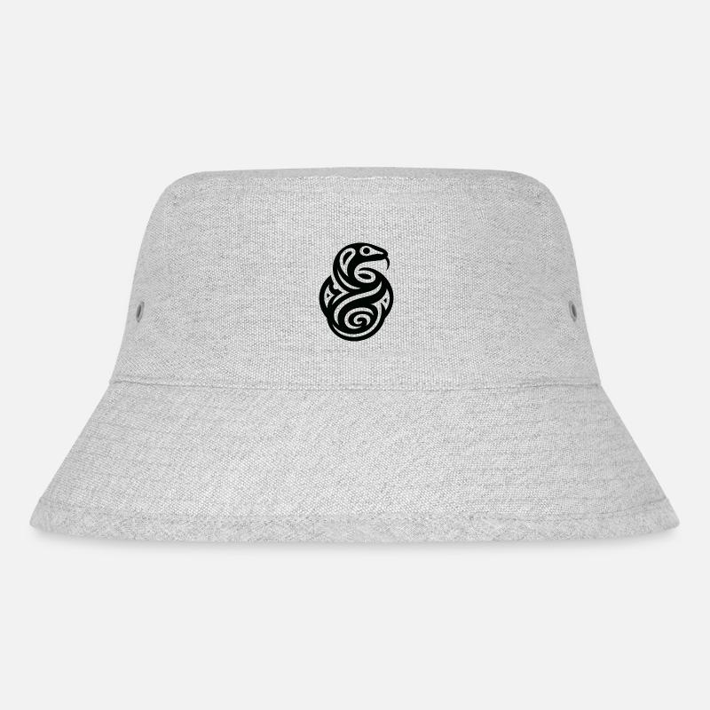 Schlange Indianer Tierkreis - Stanley/Stella recycelter Bucket Hat - Grau meliert
