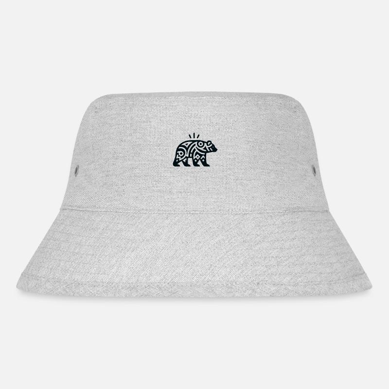 Bär Indianer-Tierkreis - Stanley/Stella recycelter Bucket Hat - Grau meliert