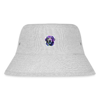 Golden Retriever Dog Head Portrait Colorful - Stanley/Stella Recycled Bucket Hat - heather grey - Front