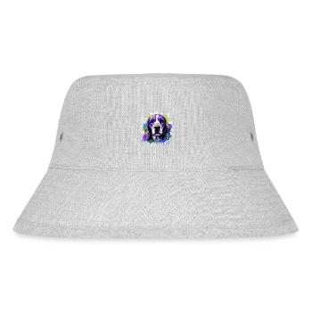 Beagle Dog Head Portrait Colorful - Stanley/Stella Recycled Bucket Hat - heather grey - Front