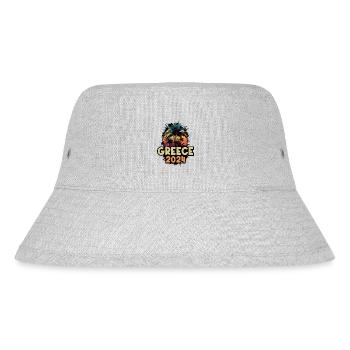 Greece 2024 Urlaub Spruch - Stanley/Stella recycelter Bucket Hat - Grau meliert - Vorne