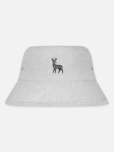 Deer Native American Zodiac - Stanley/Stella Recycled Bucket Hat - heather grey