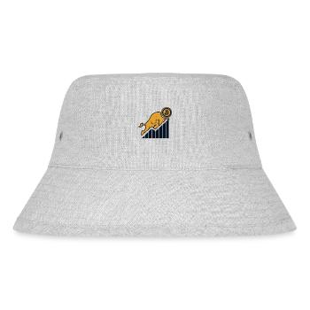 Blockchain Crypto Kryptowährung Crypto Trader - Stanley/Stella recycelter Bucket Hat - Grau meliert - Vorne