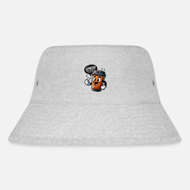 Espresso yourself - Stanley/Stella recycelter Bucket Hat - Grau meliert