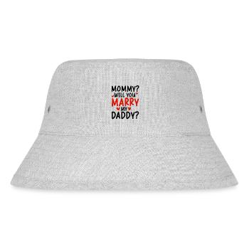 Mommy Will You Merry My Daddy - Stanley/Stella Recycled Bucket Hat - heather grey - Front