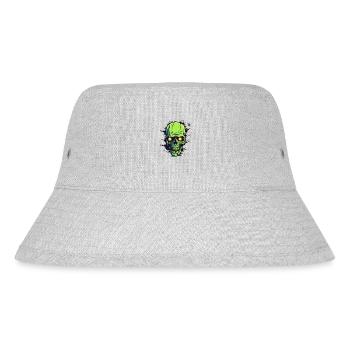 Crack in the Wall: Skull - Stanley/Stella Recycled Bucket Hat - heather grey - Front