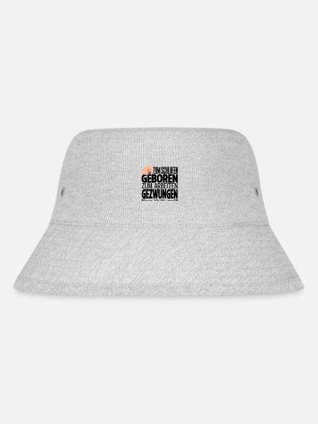 Faultier Zum Schlafen Geboren Arbeiten Gezwungen - Stanley/Stella recycelter Bucket Hat - Grau meliert