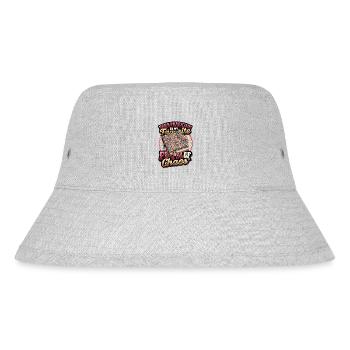Mädchen Scrapbooking Enthusiast Scrapbook - Stanley/Stella recycelter Bucket Hat - Grau meliert - Vorne