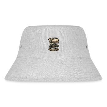 Trainspotting Train Lovers Trains - Stanley/Stella Recycled Bucket Hat - heather grey - Front