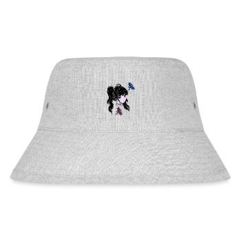 Mädchen Drachen Fantasy Märchen Kinder Kind Fabel - Stanley/Stella recycelter Bucket Hat - Grau meliert - Vorne