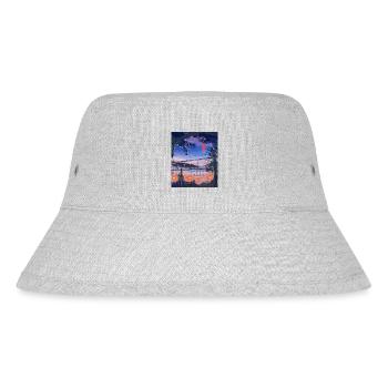 The Mountains of Japan - Stanley/Stella Recycled Bucket Hat - heather grey - Front