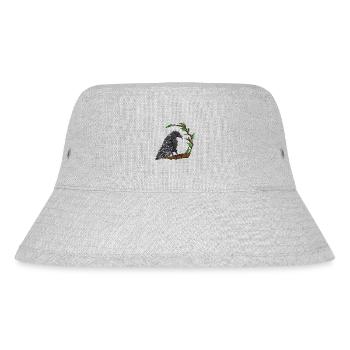 Krähe Rabe Raben Vögel Märchenfigur Wildtiere Wald - Stanley/Stella recycelter Bucket Hat - Grau meliert - Vorne