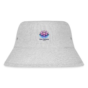 Inner Harmony Lotus - Heiteres Wasser- und Blumendesign - Stanley/Stella recycelter Bucket Hat - Grau meliert - Vorne