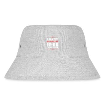 Bester Opa Held Spruch - Stanley/Stella recycelter Bucket Hat - Grau meliert - Vorne