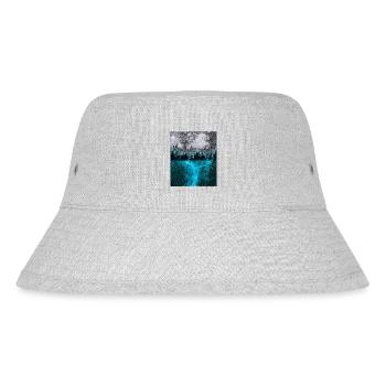 Tranquil Forest at Night - Stanley/Stella Recycled Bucket Hat - heather grey - Front