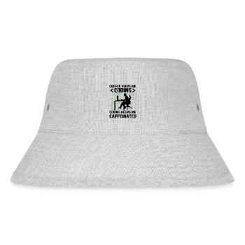 Coffee Coding Programmer Coder Developer Nerd Coff - Stanley/Stella Recycled Bucket Hat - heather grey - Front