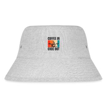 Kaffee-Codierung Programmierer Programmierer Entwickler Nerd Coff - Stanley/Stella recycelter Bucket Hat - Grau meliert - Vorne