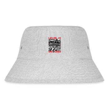 Birthday Level 21 Unlocked Gaming & Gamers - Stanley/Stella Recycled Bucket Hat - heather grey - Front