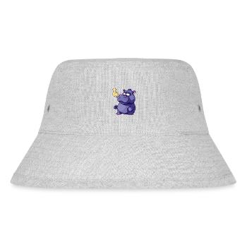 Nilpferd Raucher Smoke Joint - Stanley/Stella recycelter Bucket Hat - Grau meliert - Vorne