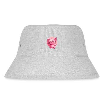 Schwein CRaucher Smoke Joint - Stanley/Stella recycelter Bucket Hat - Grau meliert - Vorne