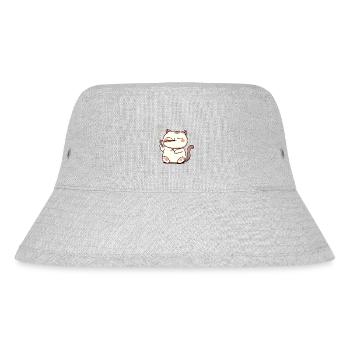 Katze Raucher Smoke Joint - Stanley/Stella recycelter Bucket Hat - Grau meliert - Vorne
