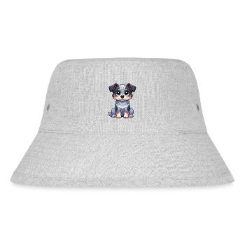 Digital illustration of cute Australian Cattle dog - Stanley/Stella Recycled Bucket Hat - heather grey - Front