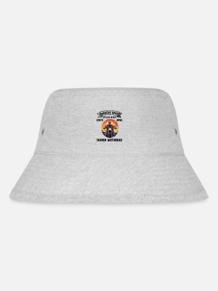 Echte Opas fahren Motorrad lustige Opa Sprüche - Stanley/Stella recycelter Bucket Hat - Grau meliert