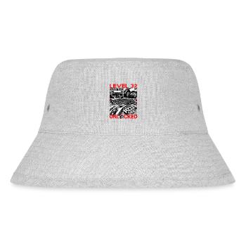 Birthday Level 32 Unlocked Gaming & Gamer - Stanley/Stella Recycled Bucket Hat - heather grey - Front