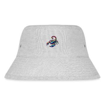 Scorpio Zodiac Design in Vivid Rainbow Hues - Stanley/Stella Recycled Bucket Hat - heather grey - Front