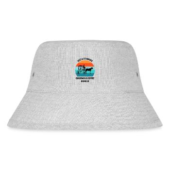 Kutscher Kutsche Pferdekutscher Kaffee - Stanley/Stella recycelter Bucket Hat - Grau meliert - Vorne