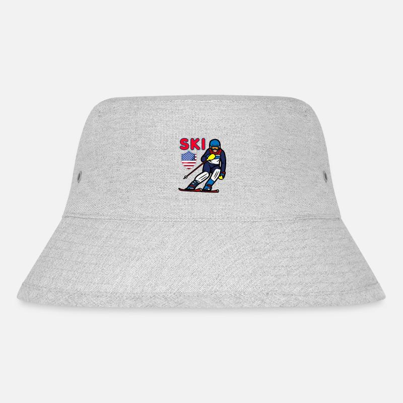 Skifahren - Stanley/Stella recycelter Bucket Hat - Grau meliert